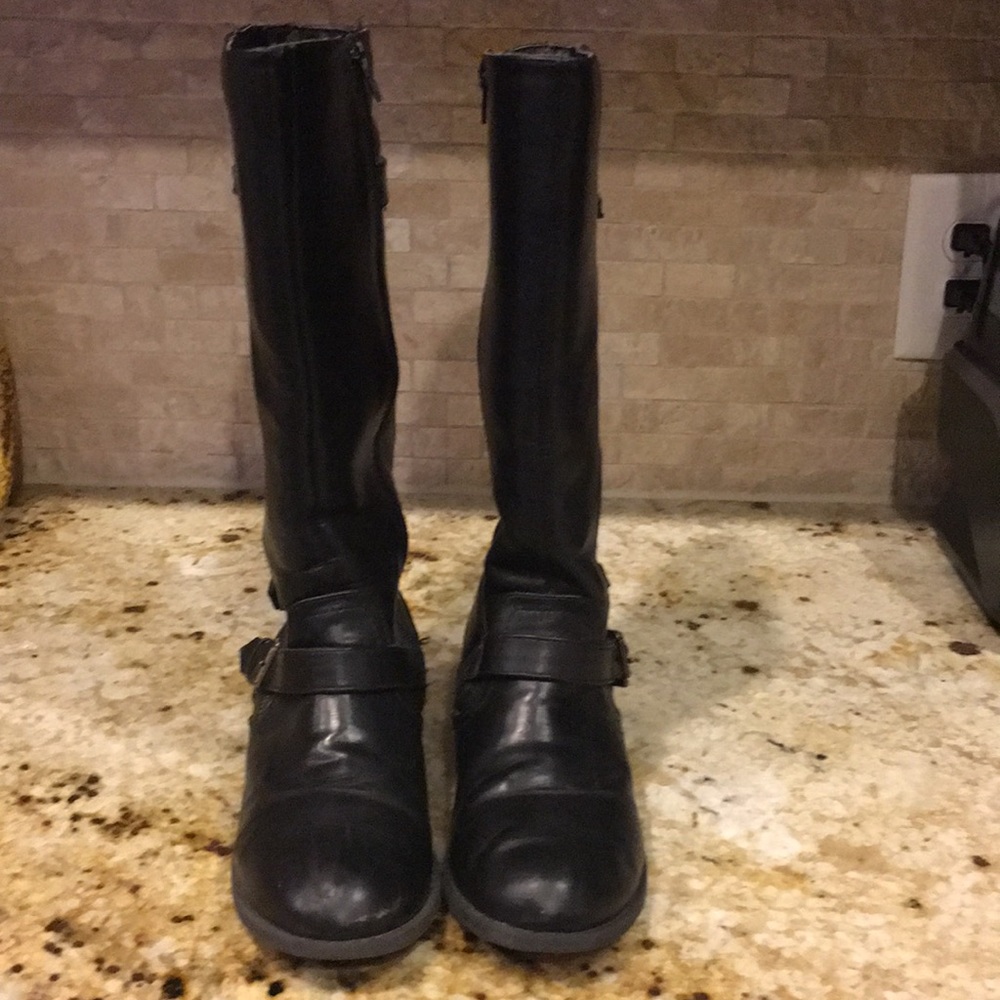 Steve Madden Black Tall Boots 5 women
